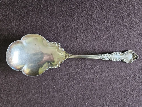 Warwick By International Sterling Silver Casserole or Salad Serving Spoon 8 1/2"