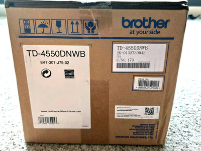 Brother TD-4550DNWB Desktop Printer, Label Printer, Open Box Brand New
