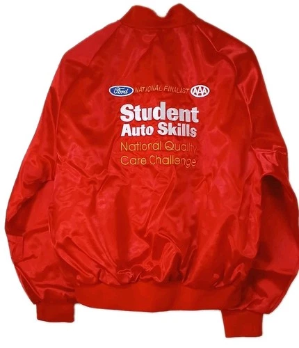 1994 FORD AAA National Finalist Student Auto Skills Embroidered Jacket  LG RED  - product listing photo