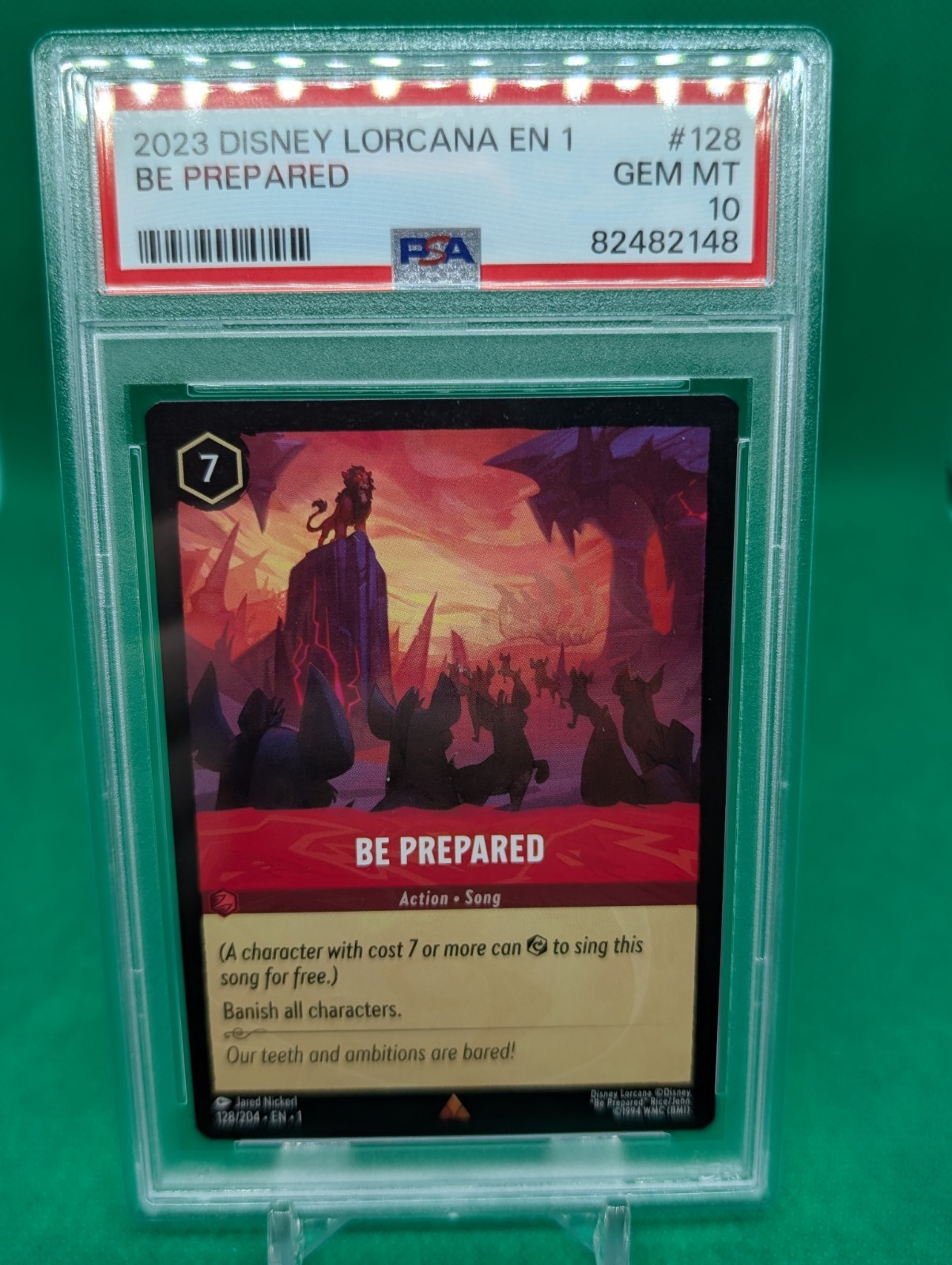 2023 Disney Lorcana The First Chapter Be Prepared #128 Foil PSA 10 The Lion King