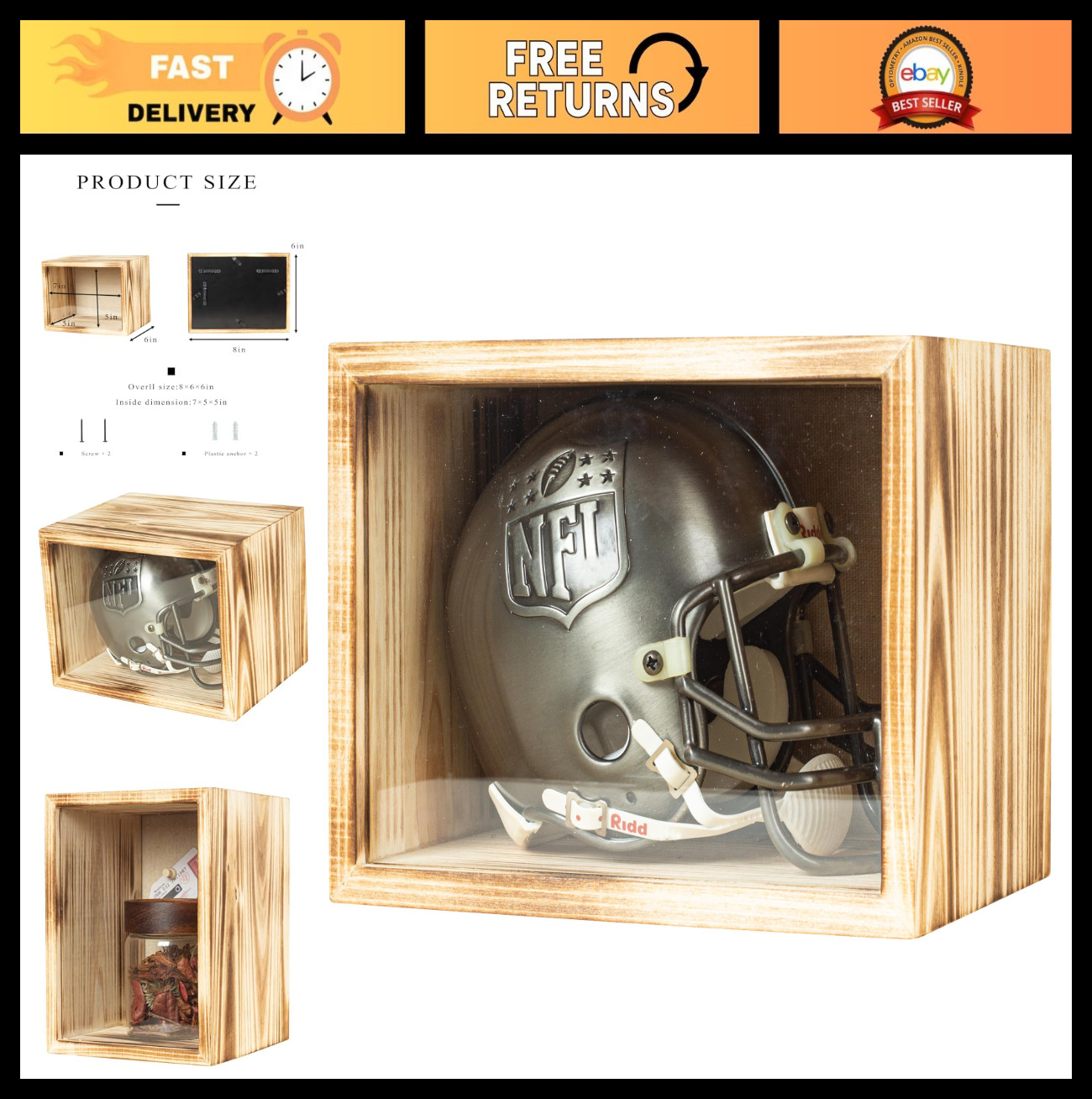 Display Case - Wall Mount Shadow Box Frame For Keepsakes