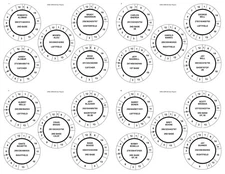1990-1999 UNCUT 162 Cadaco Baseball Discs (1000 abs) w/slash statistics