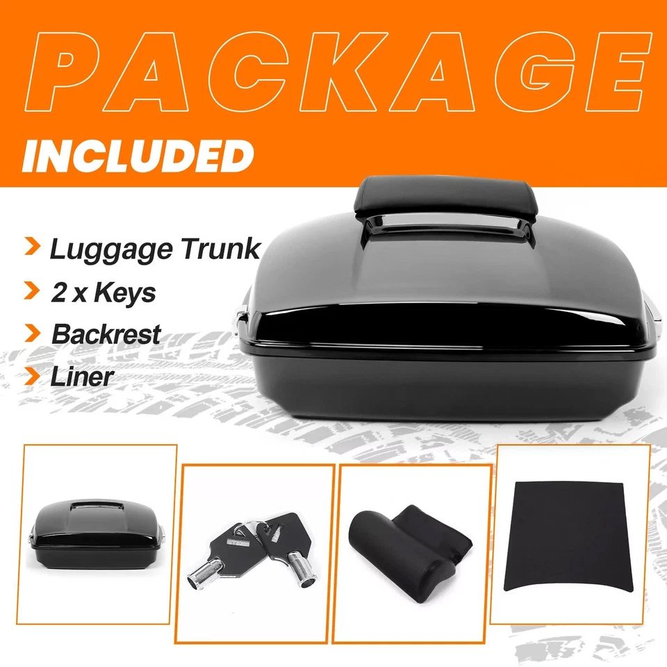 5.5" Razor Pack Trunk Backrest For Harley Davidson Touring Street Road Glide 14+ - Image 4 of 4