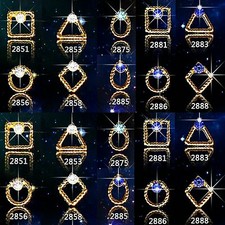 10pcs 3D Reto Gold Rhinestone Metal Alloy Crystal Nail Art DIY Decoration Charms