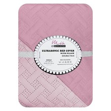 3 Piece Embossed Bedspread Quilted Comforter Single Double King Size Bedding Set