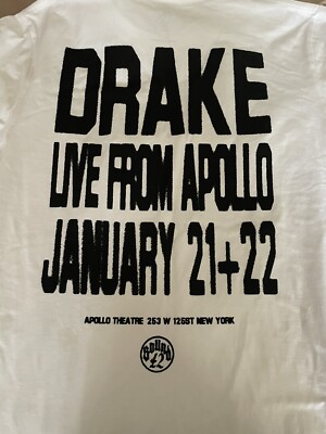 drake live at apollo theatre t shirt size medium