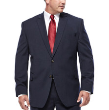 Stafford Travel Wool Blend Stretch Navy Pinstripe Jacket Sizes 52S, 54L New