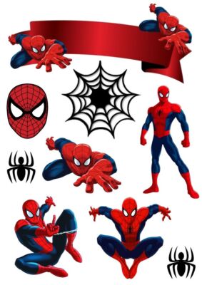 Spiderman Essbar Superhelden Hero Web Tortenaufleger Torte Geburstag + TEXT