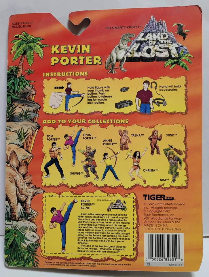 FIGURA DE ACCIÓN DE COLECCIÓN TIGER TOYS TIERRA DE LOS PERDIDOS KEVIN PORTER **COMO NUEVA EN TARJETA** Foto 2 de 2