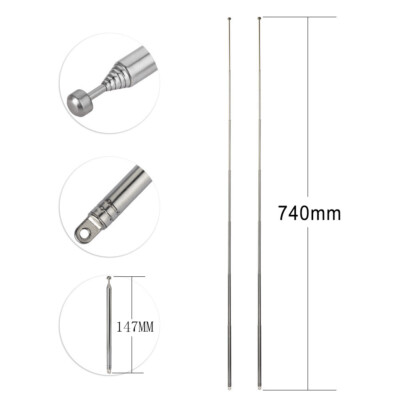 VooGenzek 3 Pezzi 100cm 7-Sezione Antenna Radio FM Telescopica, Antenna