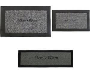 Détails Sur Grisnoir Deux Tons Home Entrée Anti Dérapant Porte Tapis Lavable En Machine Runner Afficher Le Titre Dorigine