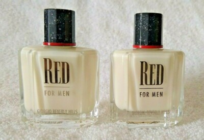 LOT/2 RED by Giorgio Beverly Hills After Shave SOOTHER 0.5 oz -New