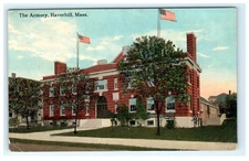 The Armory Building Haverhill Massachusetts Early Postcard