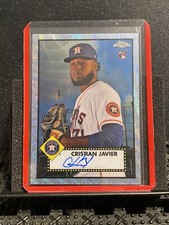 Cristian Javier (RC) 2021 Topps Chrome Platinum - 70th Anniversary Auto - #18/70