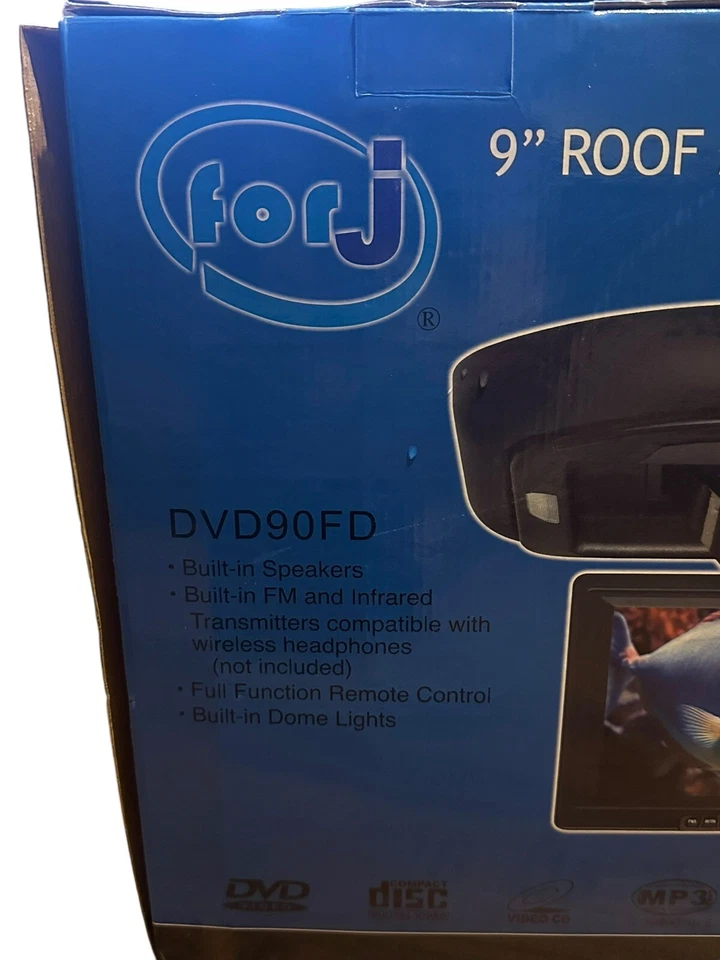 Forj 9 In. Dvd90FD Roof Mount Digital flip down monitor with built-in DVD player - Image 4 of 4