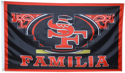 San Francisco 49ers Heavy-Duty Nylon Banner Flag 28x40 In