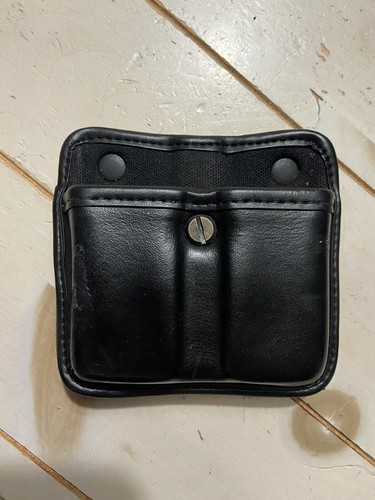 Bianchi Accumold Elite Leather Double Magazine Pouch Holder Black Size 4