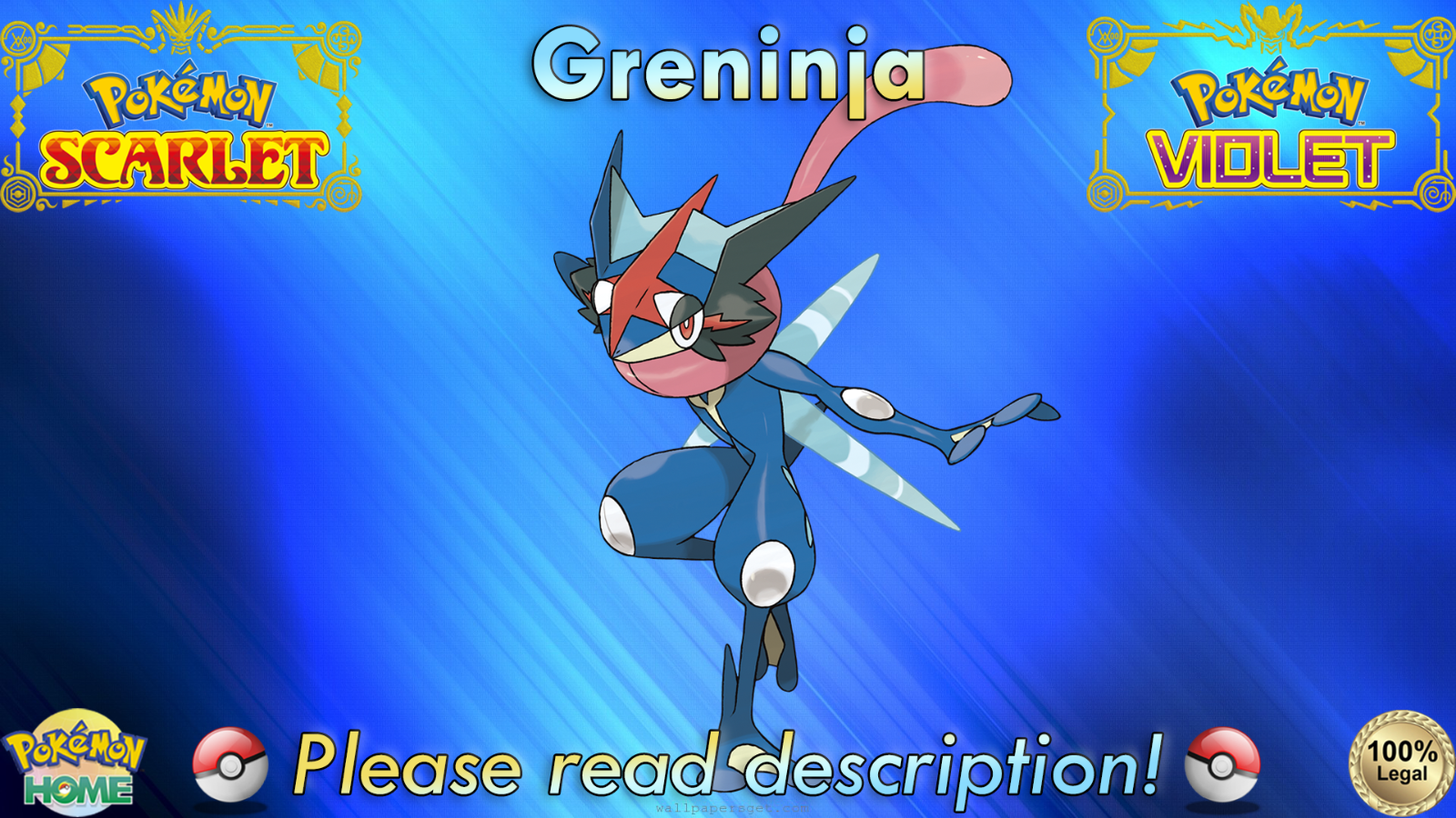 ASH GRENINJA ✨ SHINY 6IV ✨ Pokemon HOME Premium Transfer - lv100 EVs Battle  Bond