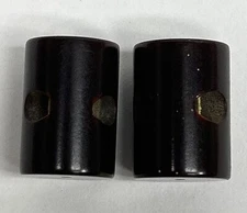 Two Vintage Bakelite Brown Toggle Sewing Buttons Simichrome Polish Tested