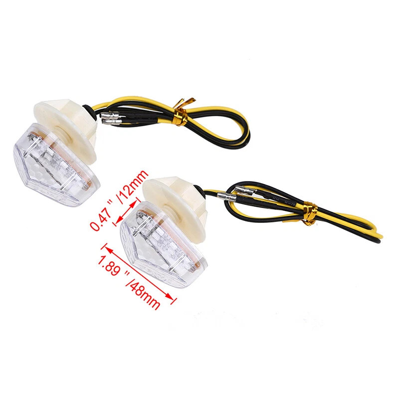 2X LED montagem embutida luz de seta dianteira motocicleta para Honda CBR600RR 03-12 - Imagem 2 de 4