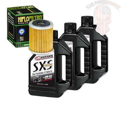 Oil And Filter Change Kit For 1991 Yamaha YFM350X Warrior Maxima Synthetic 5W-40