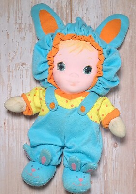 Vintage Playskool 1986 Jammie Pies Baby Doll Blue Bunny Doll Blue Bunny Rabbit