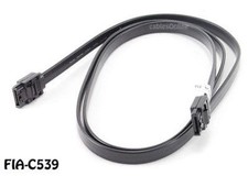 39 in Super Fast SATA III Flat Cable with Latch, Black