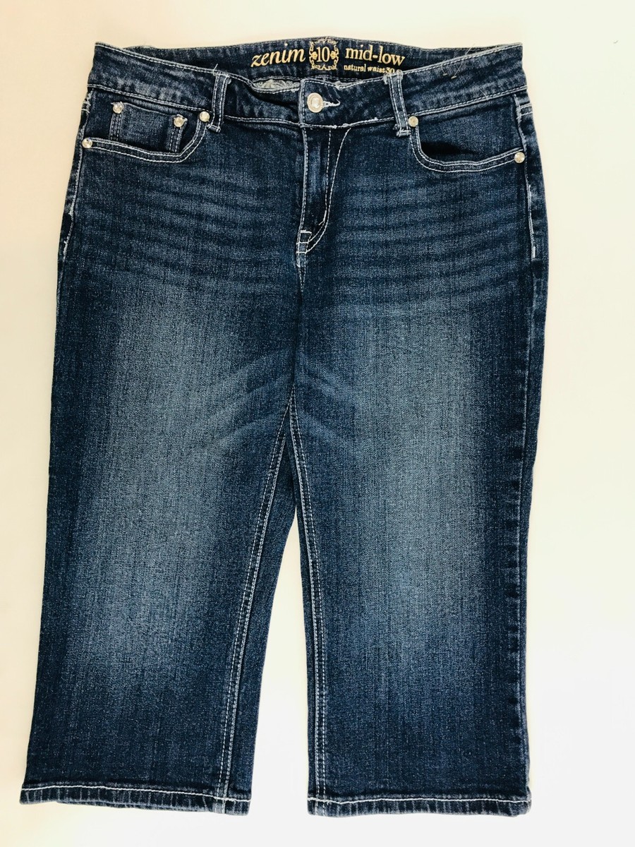 その他 TEN DENIM TROUSERS BLUE S Zenim Jeans Women's Size 10 Blue Denim Mid-Low Capris