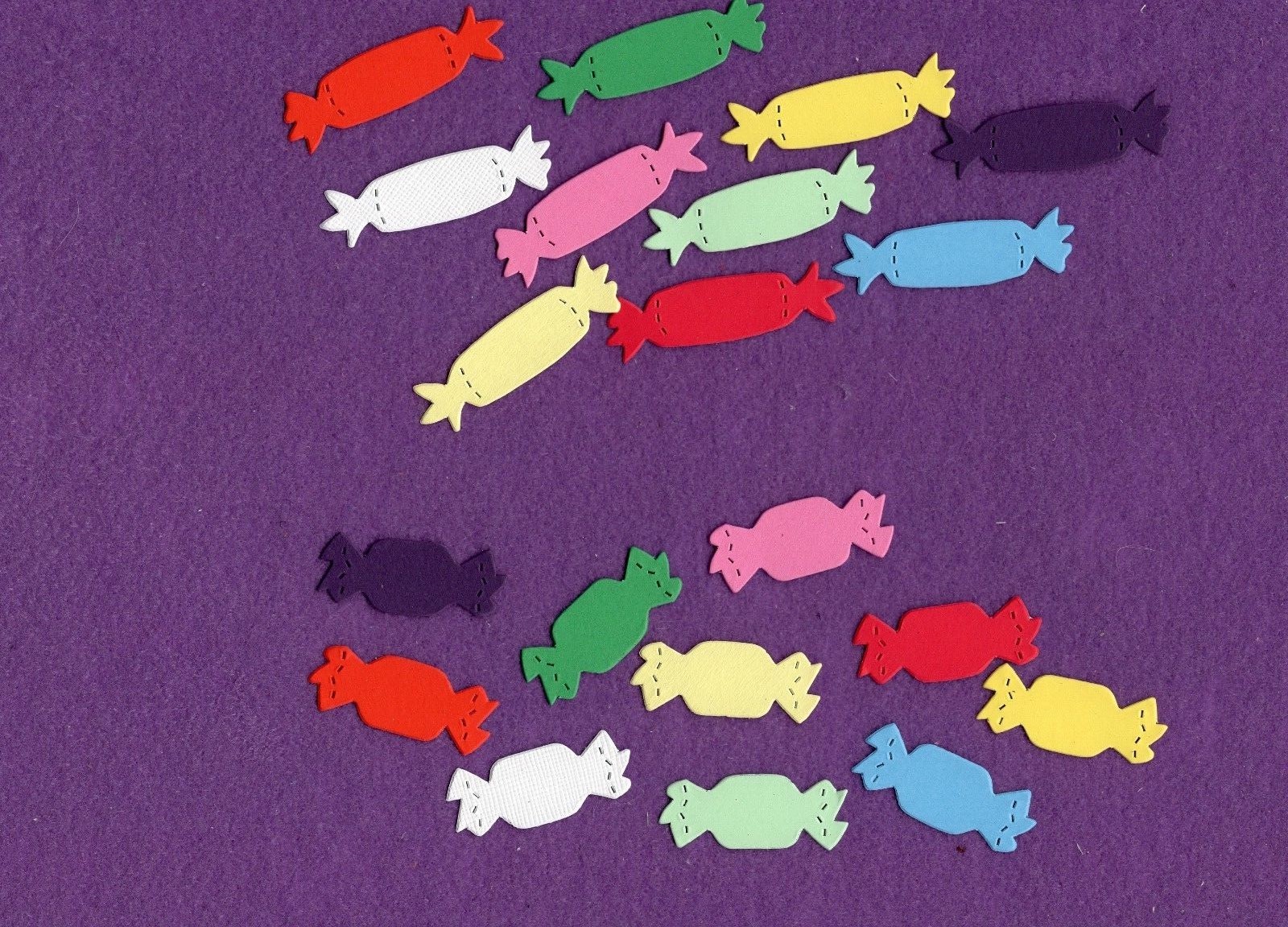 CANDY die cuts scrapbook cards