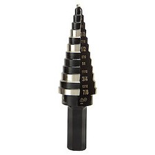 Klein Tools KTSB14 Step Drill Bit 14 Double-Fluted 3/16 to 7/8-Inch