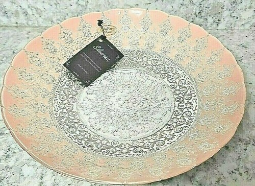 Silverina Istanbul Handmade Glass and 99% Silver Large Bowl Made In Turkey NEW