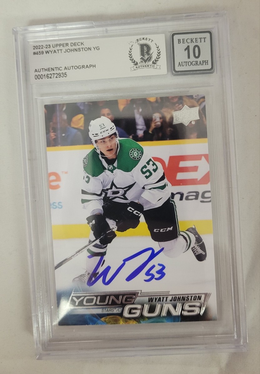 NOWZ シユン ヨントン 当選者特典 落書きフォトカード Wyatt Johnston Signed 2022-23 Upper Deck Young Guns Rookie Card