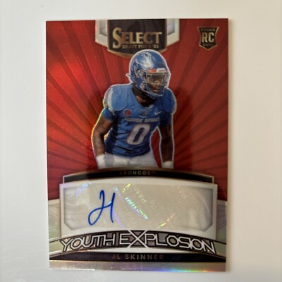 2023 Panini Select Draft Picks JL Skinner Youth Explosion Red Prizm Rookie Auto