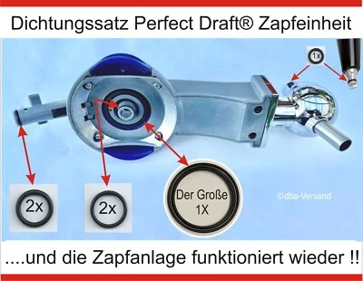Dichtungsringe Reparatursatz für Philips Perfect Draft Bierzapfanlage.