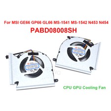 New Laptop CPU GPU Cooling Fan For MSI GF63 GE66 8RD MS-1541 4PIN PABD08008SH