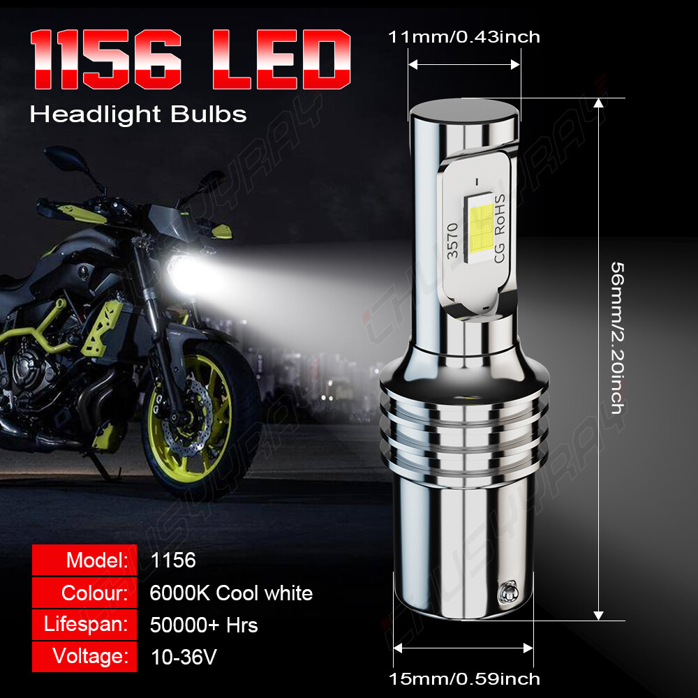 2 Brighter LED light bulbs for International Farmall Cub headlamp