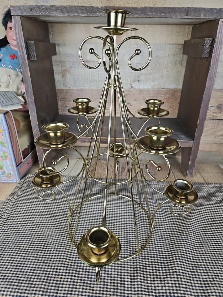 Vintage Brass Home Interiors & Gifts Candle Holder Candelabra Made In