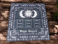 Mystical Moon & Sun Tarot Altar Cloth Divination Mat 19x19 Gothic