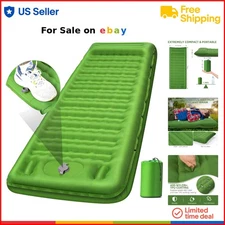 Camping Sleeping Pad Extra Thick 5 Inch with Built-in Pillow Waterproof