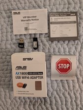 New ASUS Dual-Band Wi-Fi 6 AX1800 USB-AX55 Nano USB Network Adapter - Black