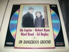 ON DANGEROUS GROUND Laserdisc LD EXCELLENT CONDITION VERY RARE IDA LUPINO STARS!