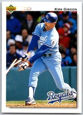 ⚾ 1992 Upper Deck #180 Kirk Gibson Kansas City Royals