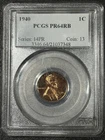1940 1C PCGS PR64RB Lincoln Wheat Cent - Proof Red Brown