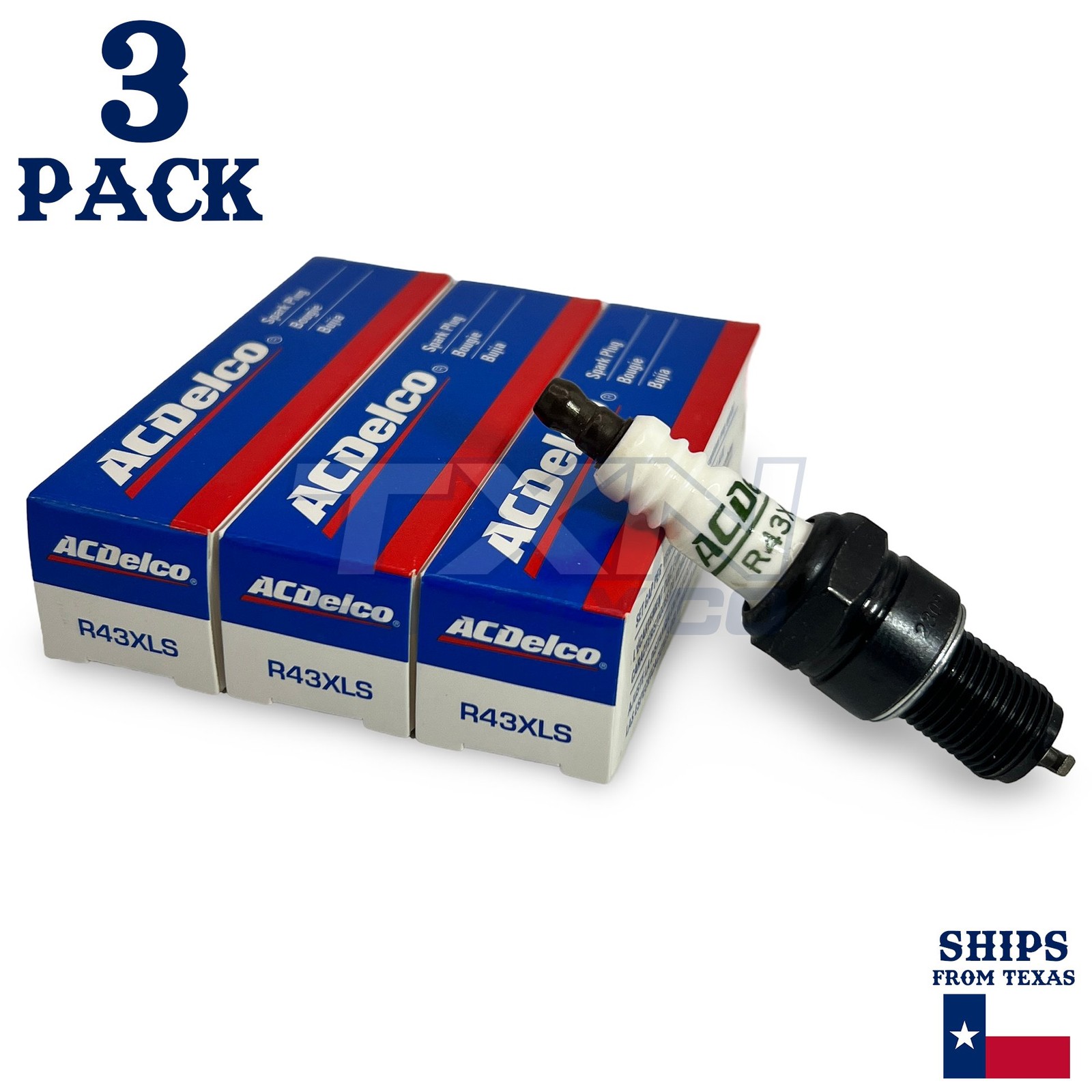 3 Pack Genuine GM ACDelco Spark Plugs R43XLS