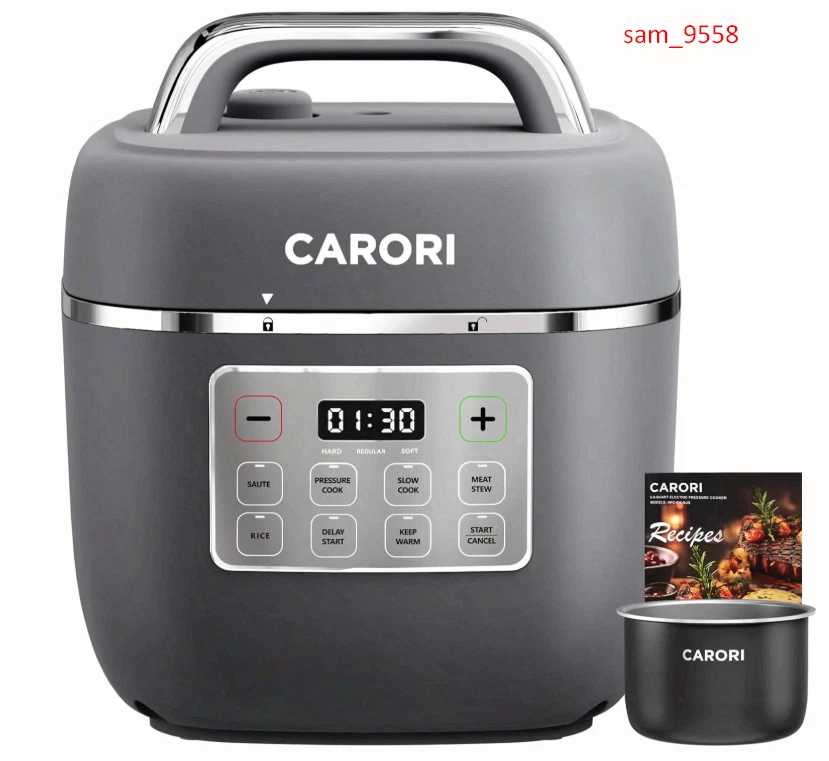 Electric Pressure Cooker 3QT, 8-Function Compact Multi-Cooker with Ceramic