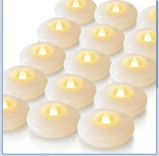 Homemory Paquete de 24 velas flotantes LED sin llama