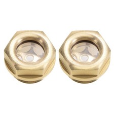 uxcell Oil Liquid Level Gauge Sight Glass M20x1.5mm Male Threaded Brass M20