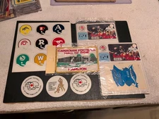 CANADIAN FOOTBALL LEAGUE Decal Lot ALL 9 TEAMS CFL HOF Decals Patch 2 Sealed 