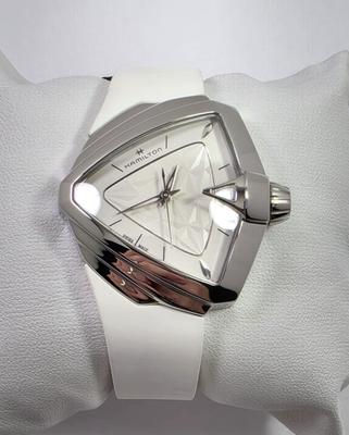 Hamilton Ventura S SWISS Quartz White Dial Rubber Strap Ladies