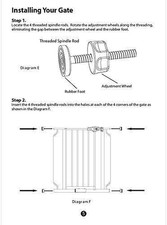 4 Pack 8MM Baby Gate Threaded Spindle Rod, Replacement Hardware Parts Kit for...